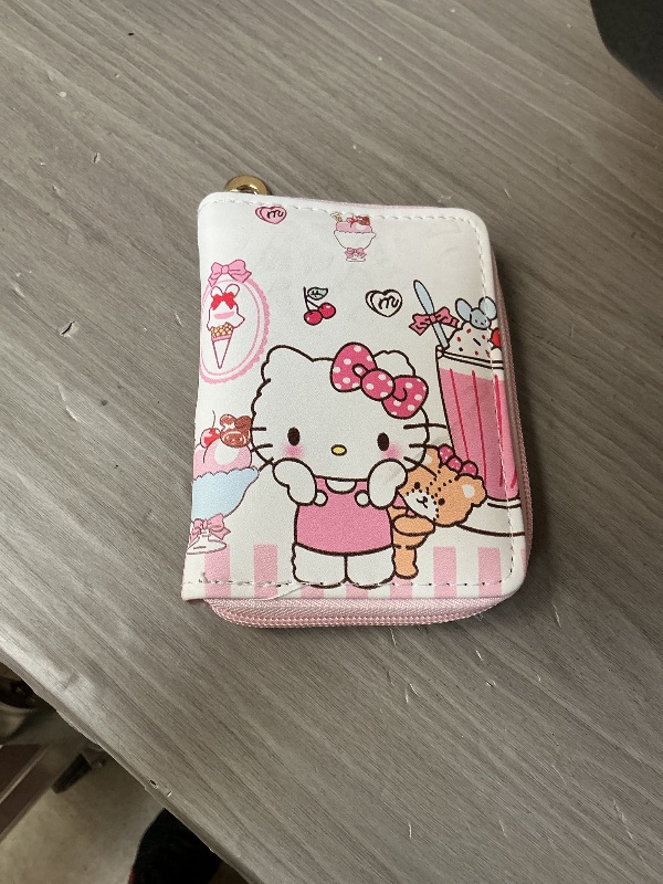 Photo 1 of Cute Cartoon Wallet for Women and Girl, Small PU Leather Zipper Coin Credit Cards Anime Purse with Cute Keychain, 2Pce (Cartoon Wallet-03)