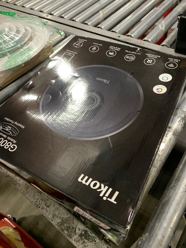 Photo 1 of Tikom Robot Vacuum and Mop Combo, 5000Pa Robotic Vacuum Cleaner, 150 Min Max, App & Remote Control, Ideal for Hard Floor, Carpet, Pet Hair, Self-Charge(G8000 Max)