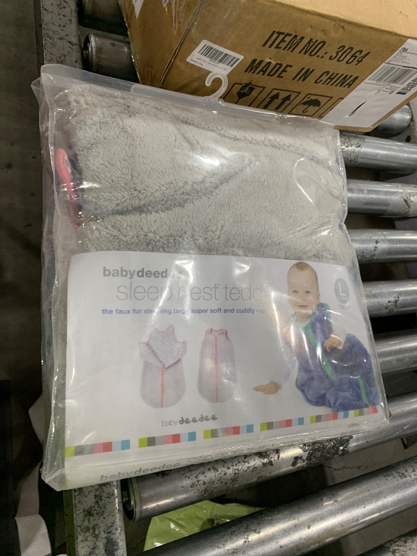 Photo 1 of baby deedee Sleep Nest Teddy Baby Sleeping Bag, Gray Bubble Gum, Large (18-36 Month)