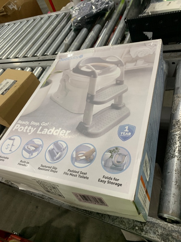 Photo 1 of Jool Baby Potty Training Seat with 2 Step Ladder for Toddlers - Soft Cushioned Seat & Splash Guard, Adjustable Height (Gray)