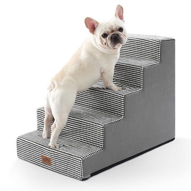 Photo 1 of COZY KISS Dog Stairs for Small Dogs, 5 Tier Wider Pet Stairs for High Beds, 23.6" H Non-Slip Dog Steps for Old Cats, Puppies, Small Medium Dogs,