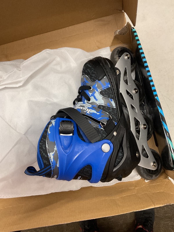 Photo 1 of Kuxuan Skates Adjustable Inline Skates for Kids and Youth with Full Light Up Wheels Camo Outdoor Fun Illuminating Skates for Girls and Boys Beginner