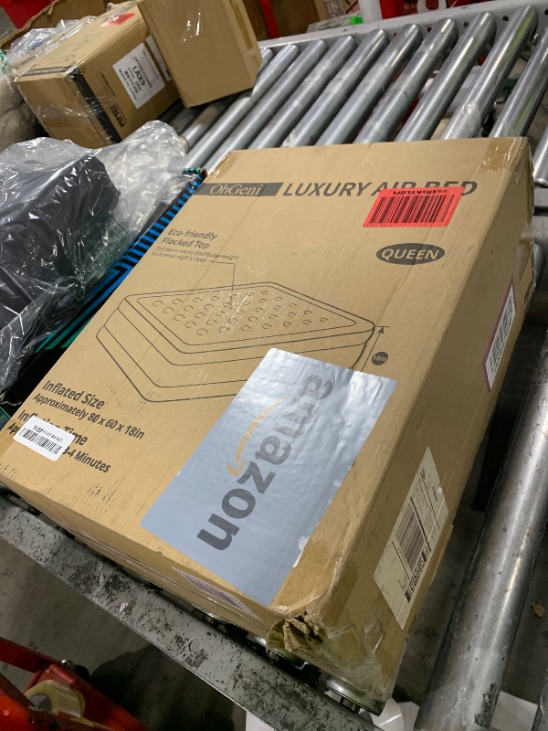 Photo 1 of OhGeni Queen Air Mattress with Built in Pump, Inflatable Blow Up Mattress 18 Raised Comfort,Upgraded Surface Portable Mattress, Air Bed for Camping, Home and Guest, Colchone Inflable, 650 lbs Max