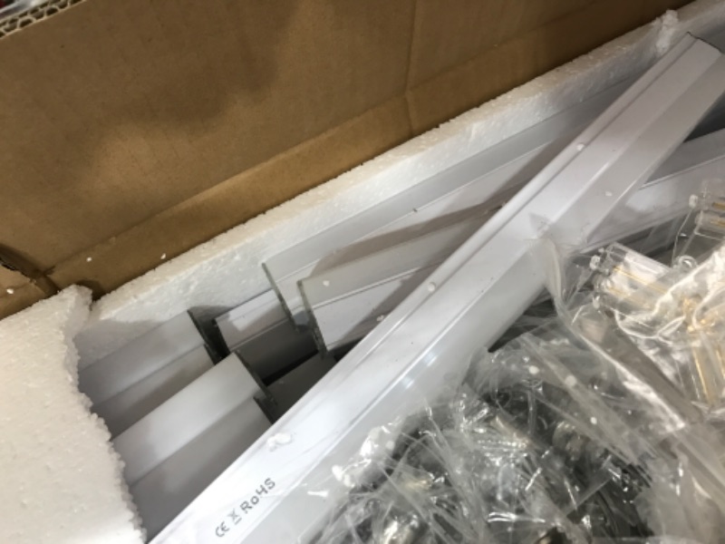 Photo 1 of Neatfi LED Hexagon Garage Light, 60,720 Lumens, 6500K, 552W, IP54, Honeycomb Ceiling Lighting for Auto Shops, Car Detailing, Barber Shop, Beauty Salon, and Gym (15 Hex with Hanging Kit, Cool White)