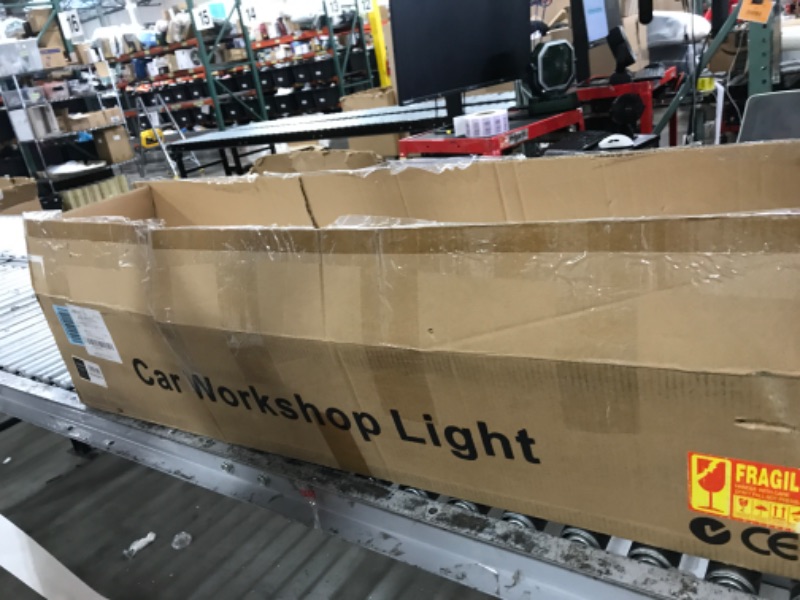 Photo 1 of Neatfi LED Hexagon Garage Light, 60,720 Lumens, 6500K, 552W, IP54, Honeycomb Ceiling Lighting for Auto Shops, Car Detailing, Barber Shop, Beauty Salon, and Gym (15 Hex with Hanging Kit, Cool White)