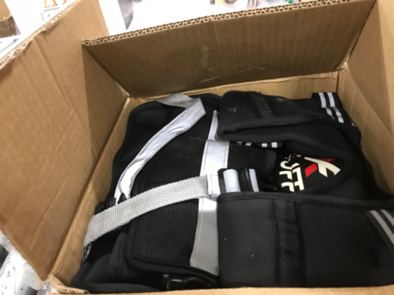 Photo 1 of FUFF Adjustable Weighted Vest for Adult, 11-20lb Vest with 6 Ironsand Weights for Strength Training, Large Weight Vest with Reflective Strip for Men & Women