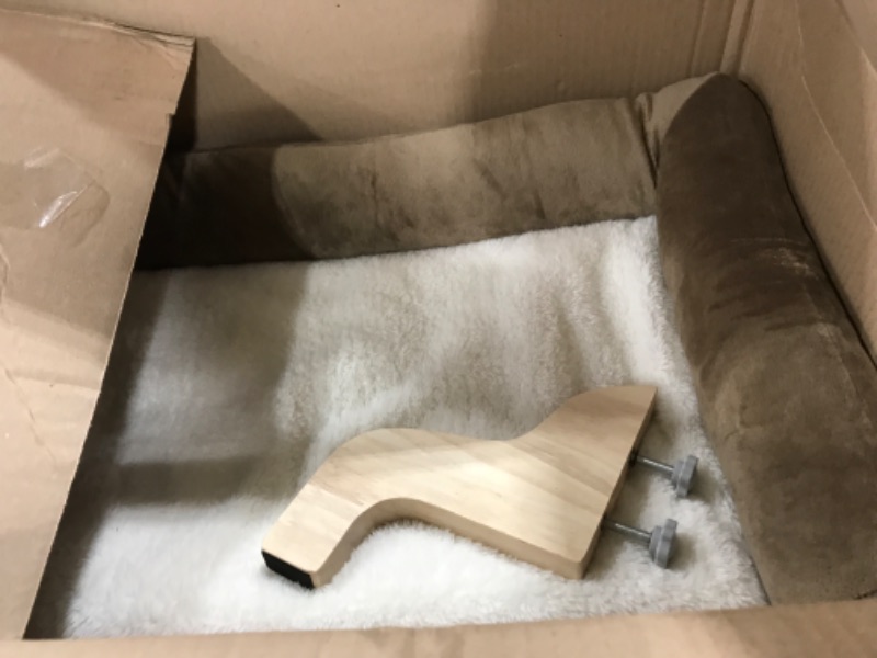 Photo 1 of Zakkart Cat Perch for Window Sill with Bolster - Orthopedic Hammock Design with Premium Hardwood & Robust Metal Frame - Cat Window Seat for Large Cats and Kittens - Natural Color Wood with Brown Bed