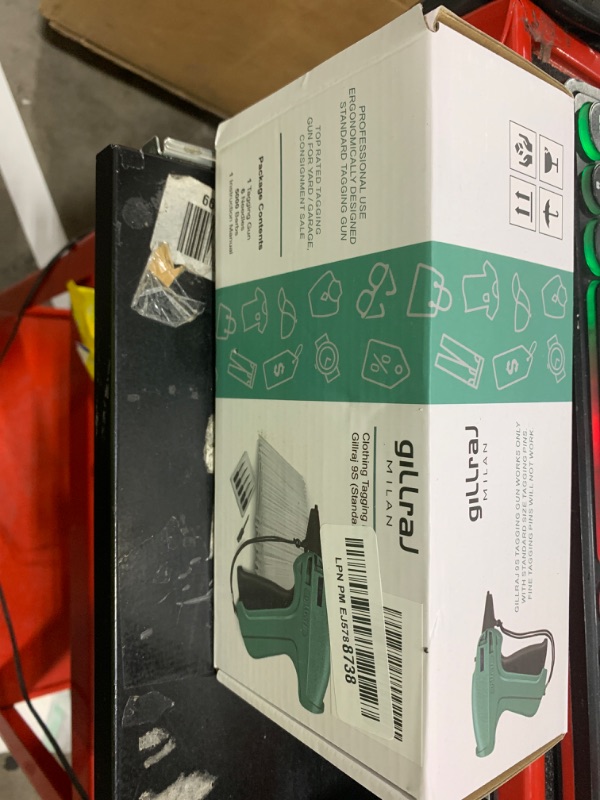 Photo 1 of GILLRAJ® Price Tagging Gun ?Not a Stitch Gun? with 5000pcs 2" Long Hang Tag Barbs & 6 Needles, Retail Pricing Tag Attacher Gun for Stores Consignment Garage Yard Sale