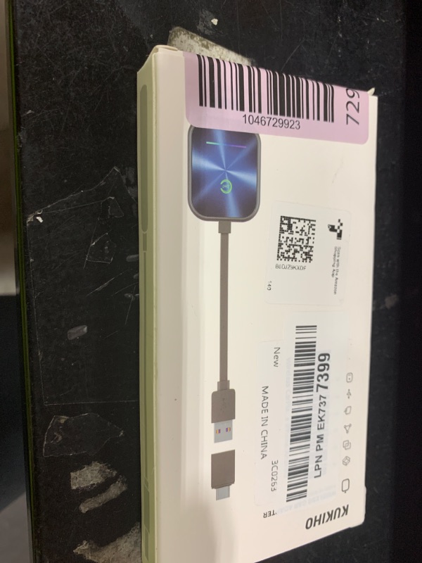 Photo 1 of Wireless CarPlay Adapter for iPhone, 2 in 1 Wireless CarPlay and Android Auto Adapter Converts Factory Wired to Wireless, Plug and Play Car Play Adapter with Stable Control and No Delay