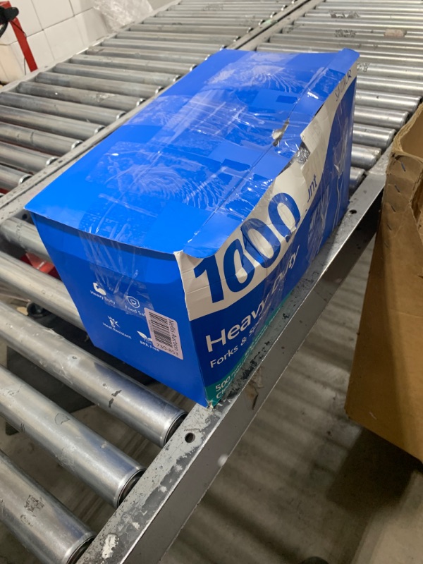 Photo 1 of 1000 Count Plastic Silverware Heavy Duty - 500 Spoons, 500 Forks, BPA-Free, Heat Resistant, Disposable Plastic Utensils Set, Plastic Cutlery Set, Plasticware Bulk for Party