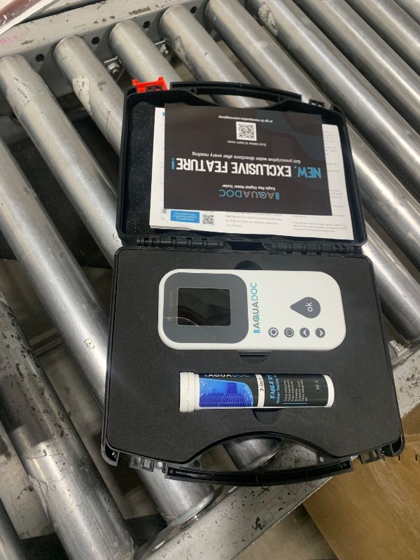 Photo 1 of Digital Water Testing Kit - Digital Hot Tub Water Tester for Pool - Digital Chlorine Tester for Pool by AquaDoc with Water Analyzer and Test Strips