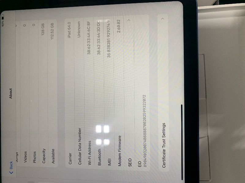 Photo 1 of Apple iPad 11-inch: A16 chip, 11-inch Model, Liquid Retina Display, 128GB, Wi-Fi 6 + 5G Cellular, 12MP Front/12MP Back Camera, Touch ID, All-Day Battery Life — Blue