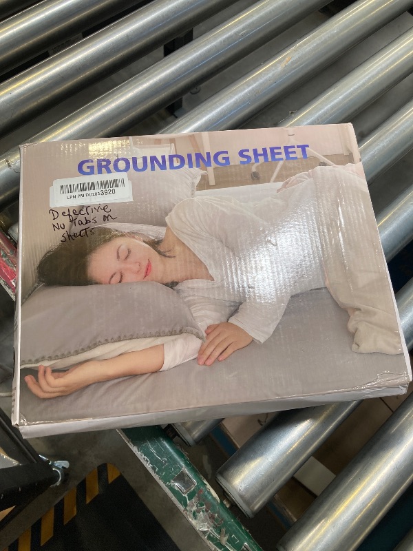 Photo 1 of Grounding Sheets Queen Size, Earth Grounded Fitted Bed Sheet with 10% Pure Silver Fiber + 90% Organic Cotton, for Improved Sleep & Wellness (Gray, Queen - 80"x60"x15")
