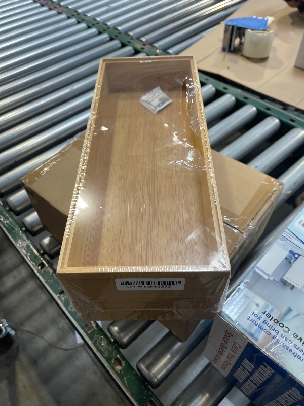 Photo 1 of Greatseas Kitchen Drawer Organizer Bins, Stackable Bamboo Deep Drawer Organizer for Silverware, Utensils, Cutlery, Flatware, Junk Drawer, Dresser, Bathroom, 15" x 6" x 2.5" (Set of 2)