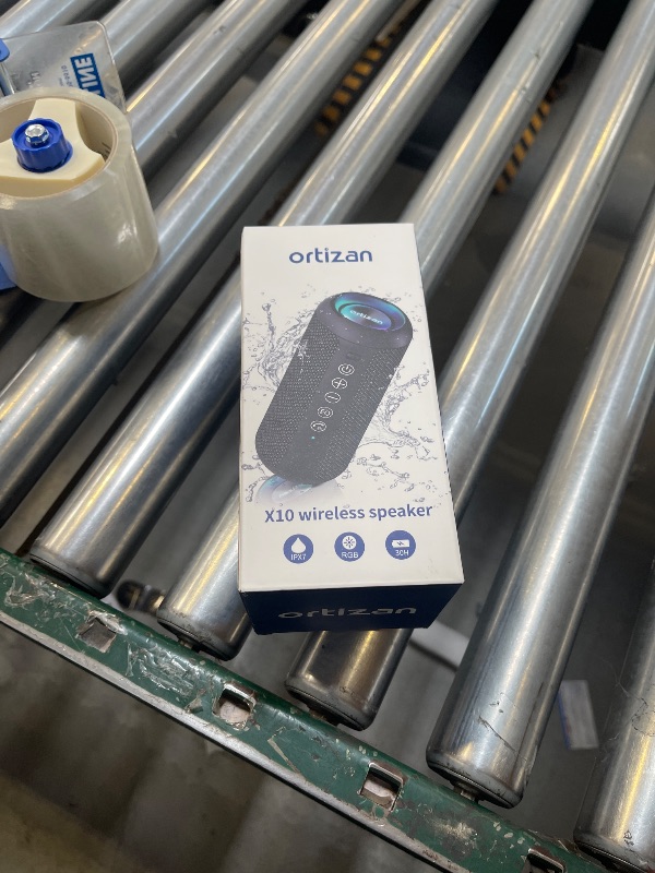Photo 1 of Ortizan Portable Bluetooth Speaker: IPX7 Waterproof, 24W Loud Sound, Deep Bass, Bluetooth 5.3, LED Lights, Wireless Stereo Pairing, 30H Playtime, for Home/Outdoor/Party/Beach, Birthday Gift (Black)