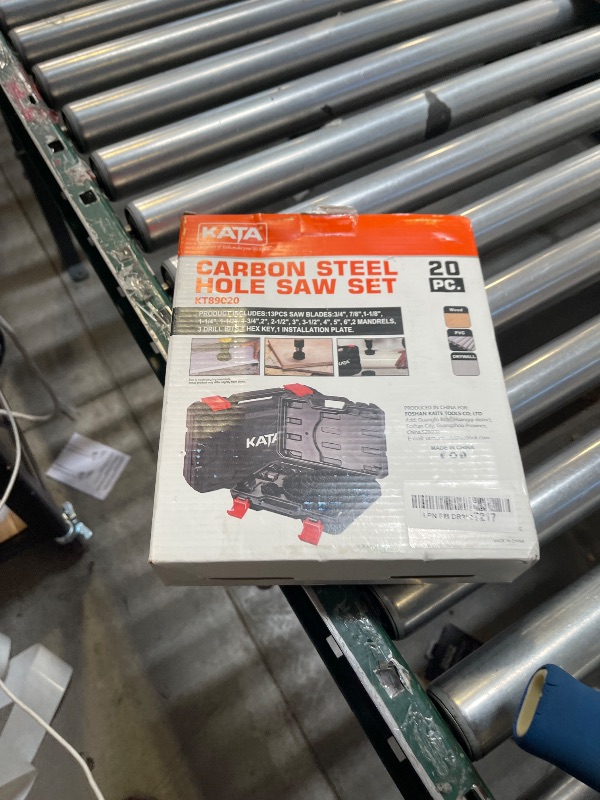 Photo 1 of KATA Hole Saw Set 20PCS Hole Saw Kit with 3/4"-6"(19-152mm) 13PCS Saw Blades, 2 Mandrels, 3 Drill Bits, 1 Installation Plate, 1 Hex Key, Ideal for Soft Wood, Plywood, Drywall, PVC