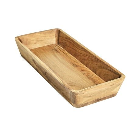 Photo 1 of Better Homes & Gardens- Acacia Wood Oval Bowl Natural Finish Brown
