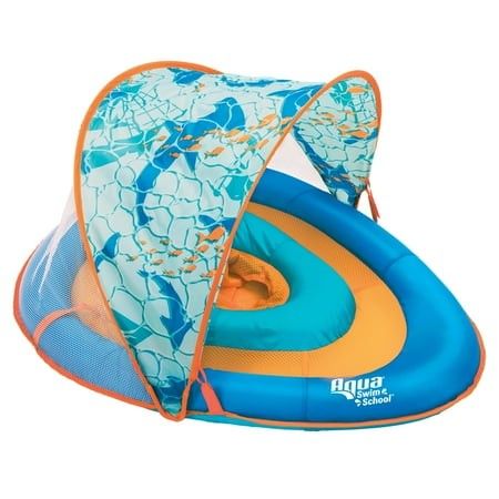 Photo 1 of Aqua SwimSchool Grow-with-Me BabyBoat Pool Float for Infants 6-24 Months Blue Shark
