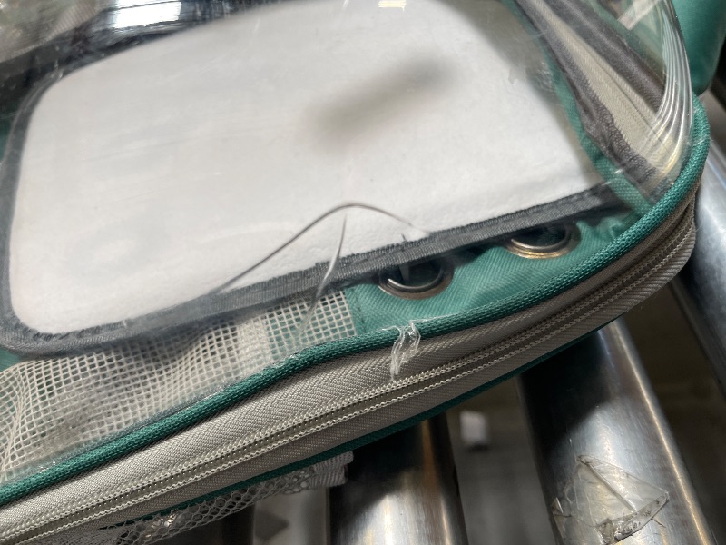 Photo 1 of Bird Carrier Backpack Transparent Pet Birds Carrier Shoulders Bag Parrot Cage Backpack with Wooden Perch Breathable Backpack for Parrots Magpies Outing Travel Green