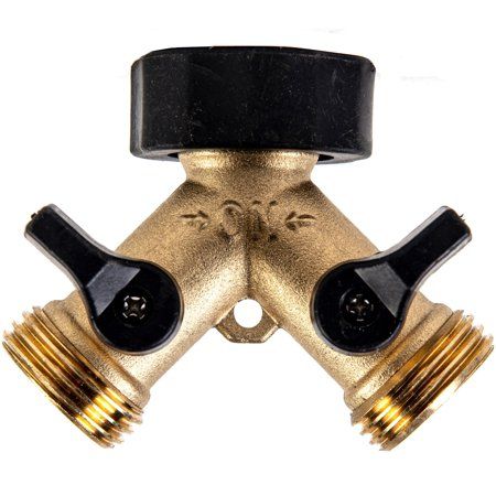 Photo 1 of Expert Gardener Brass 2-Way Y Shut-off Hose Connector 2.01in.Height
