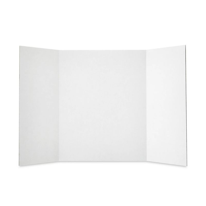 Photo 1 of Pen+Gear White Tri-Fold Corrugated Project Board, 14" x 22", 4 Pack