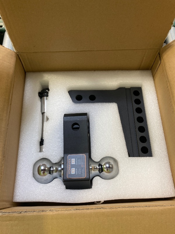 Photo 1 of Adjustable Trailer Hitch-Drop Hitch Fits 2-Inch Receiver -6" Drop/Rise Tow Hitch with 2" and 2-5/16" Tow Balls-12,500GTW with Double Anti-Theft Pins Locks, Black