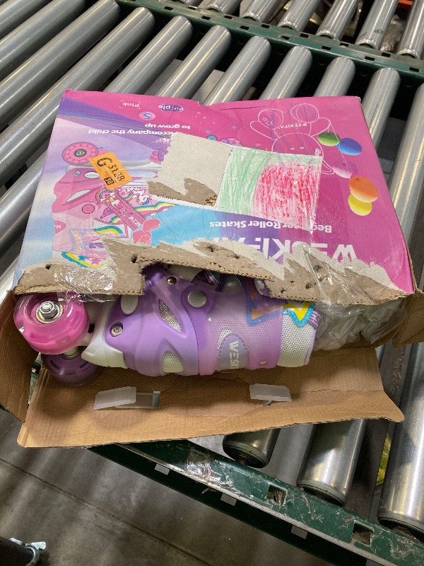 Photo 1 of Unicorn Doll Kids Toddler Roller Skates for Girls,WESKIFAN Quad Skating Shoes With Shiny Light up Wheels&Adjustable Sizes Beginners rollerskates for Birthday Xmas Gifts,Patines para Niñas Niños