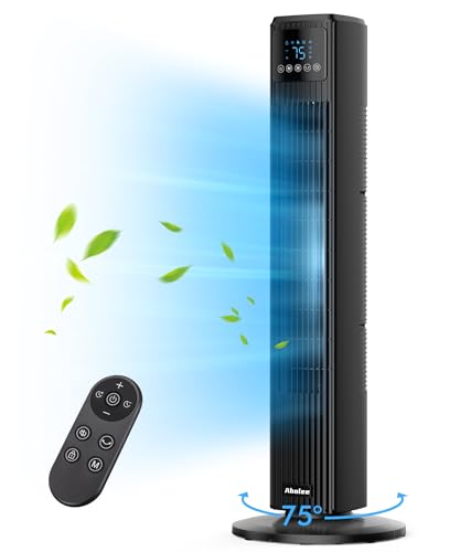 Photo 1 of Abolee Tower Fan for Bedroom, Quiet Floor Fan with Remote, 90° Oscillating Fans with 4 Speeds, 4 Modes, 27ft/s Velocity, 12H Timer, 2024 New Standing
