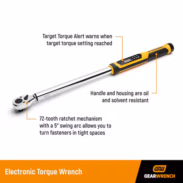 Photo 1 of 1/2 in. Drive 25-250 ft./lbs. Electronic Torque Wrench
