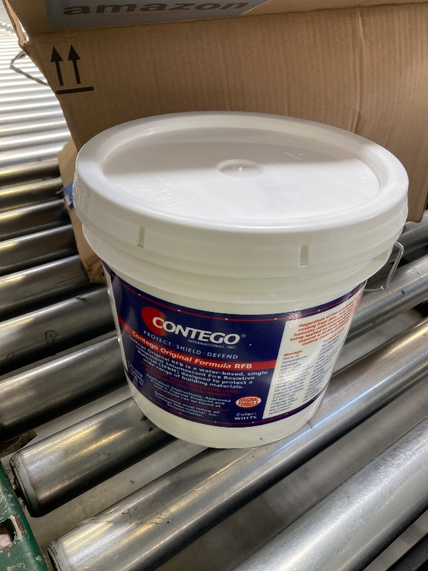 Photo 1 of Contego Original Formula Intumescent Fire Resistant Coating (1 gallon) for Homes, Garages, Nurseries, Bedrooms & Kitchens. No VOCs. Restricts Fire Movement, Reduces Smoke