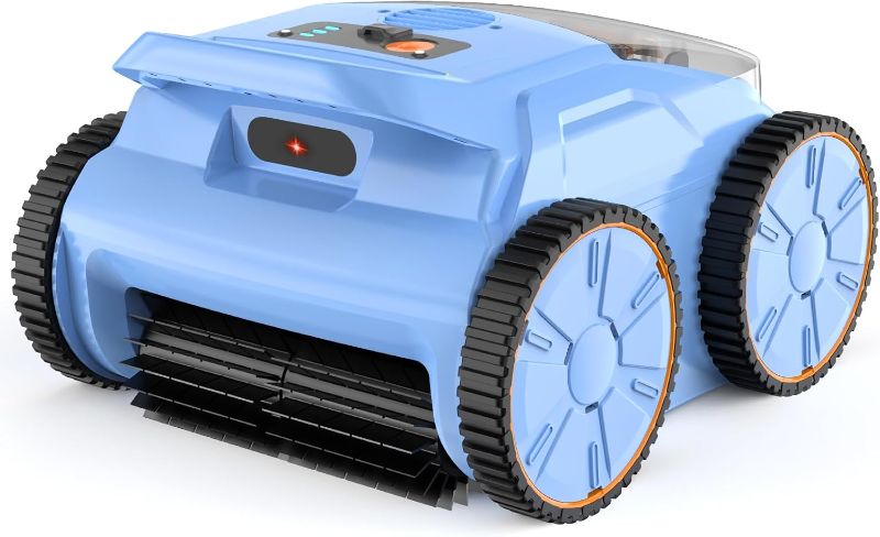 Photo 1 of (2025 Upgraded) Pool Vacuum for Inground Pools, Cordless Robotic Pool Cleaner with Floor, Wall and Waterline Cleaning, Above & In-Ground Pools up to 2200 sq.ft, Blue
