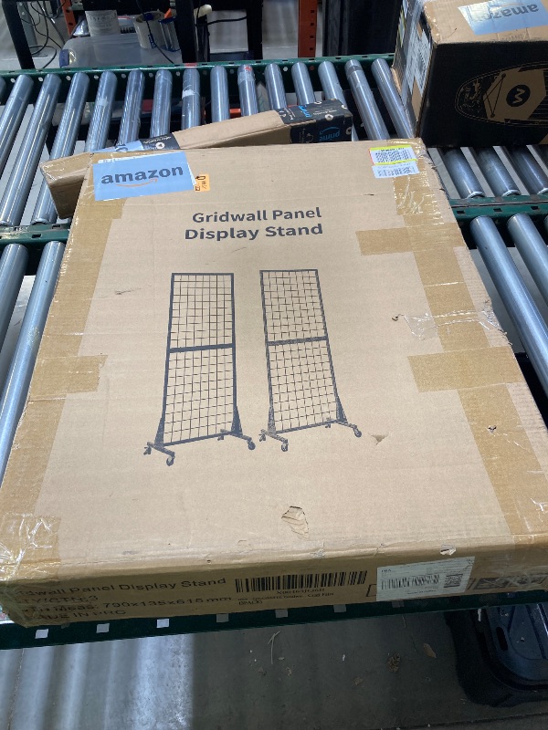 Photo 1 of 3-Pack Gridwall Panel Display Stand, 2'x5.5' Heavy Duty Floor Standing Rack with Detachable Girdwall, Movable Silent Wheel, Easy to Transport, Ideal for Retail & Craft Fairs
