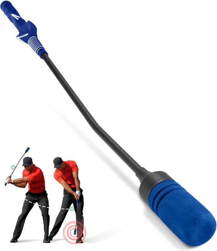 Photo 1 of Golf Swing Trainer - Click Stick Golf Trainer for Golf Tempo Practice, Weighted Golf Training Aid Helps Enhance Strength, Improve Swing Rhythm & Maintain Balance
