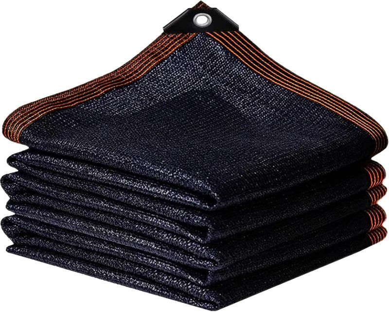 Photo 1 of 90% Black Shade Cloth for Patio, Mesh Tarp Sun Shade Cloth with Grommets, Sun Protection Sail for Garden Greenhouse Pergola Plants Chicken Coop Patio Outdoor Netting Cover

