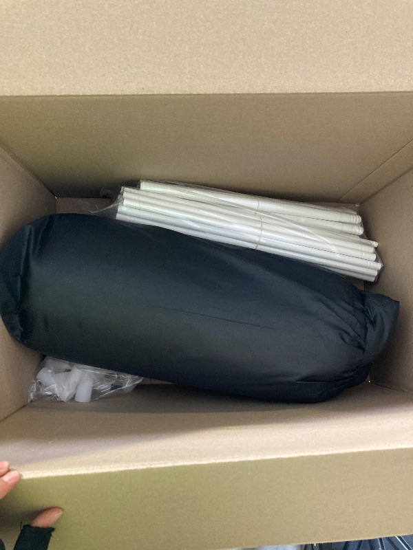 Photo 1 of Bed Tent Twin Bed Canopy Dream Tents for Indoor Portable Blackout Tents Privacy Space Warm Breathable Sleeping Tents for Kids and Adult(Navy Blue,Mattress Not Included) Reducing Light