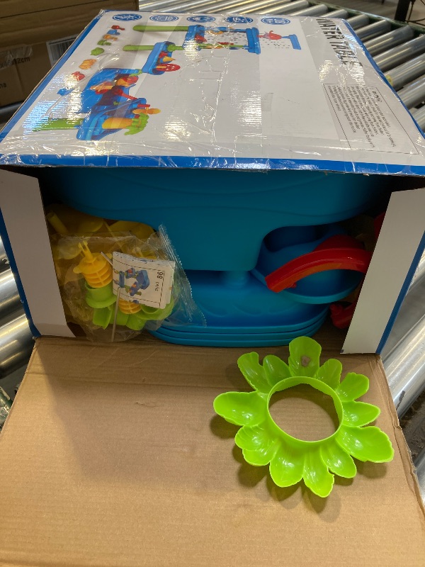 Photo 1 of Water Table for Kids 3 4 5 6 7 Years Old, 3-Tier 4 Areas Water Table Activity Sensory Outside Toys for Toddlers 3-5, Beach Backyard Outdoor Play Table Gift for Boys Girls
