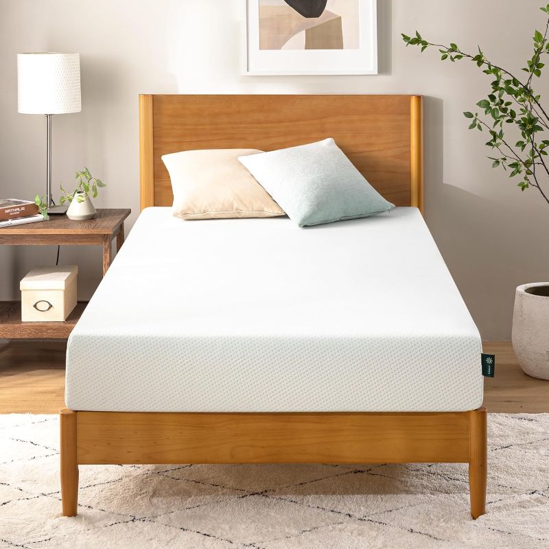 Photo 1 of ZINUS 6 Inch Green Tea Memory Foam Mattress [New Version], Twin, Fiberglass free, Medium Firm Feel, Zoned Pressure Relief, Certified Safe Foams & Fabric, Mattress in A Box

