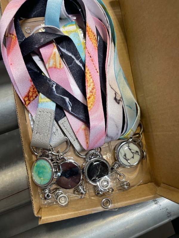 Photo 1 of 4 Pack Cruise Lanyard for Ship Cards Marble Cute Lanyards with Retractable Badge Reels Waterproof ID Badge Holder, 2025 Cruise Essentials Accessories