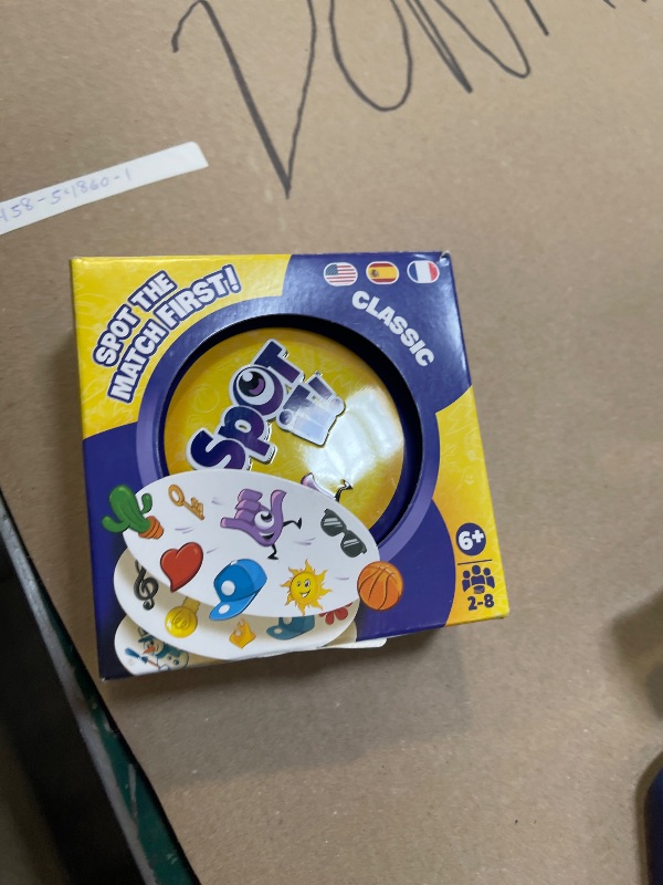 Photo 1 of Zygomatic Spot It! Classic Card Game (2024 Refresh) - Eco-Sleeve Edition, 5-in-1 Visual Perception Game for Quick Reflexes and Family Fun, Ages 6+, 2-8 Players, 10 Minute Playtime, Made