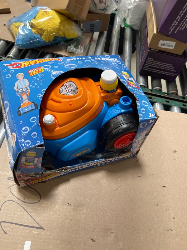 Photo 1 of Hot Wheels™ Bubble Lawn Mower for Toddlers, Bubble Blowing Machines, Indoor/Outdoor Gardening Toy, Birthday Gift for Prechool Girls and Boys, No Batteries Required, Includes Bubble Solution, 2+