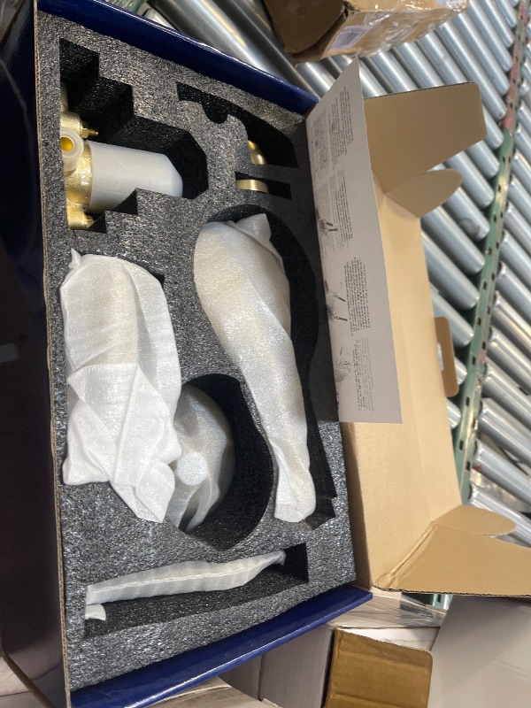 Photo 1 of Dual Shower Faucet Set with Tub Spout Tub and Shower Faucet Set Complete Dual Shower Head and Handheld Combo Shower System with Tub Spout Tub and Shower Trim Kit Brushed Gold