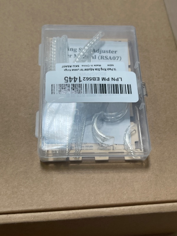 Photo 1 of Ring Sizers for Loose Rings, 14 Pack Invisible Ring Size Adjuster Silicone, Ring Guards Spacer Tightener Resizer Fitter for Women Men, Make Ring Smaller Without Resizing Thick Band (Transparent-14PCS)