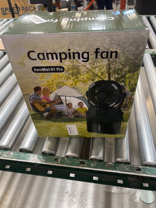 Photo 1 of Misting Fan Portable Camping Fan 42800mAh Rechargeable with Remote Control, 3 LED Light & Stepless Speed Control & Cooling Spray with 6L Bucket, Timer Function, Portable Handle, Rotating Hanging Hook