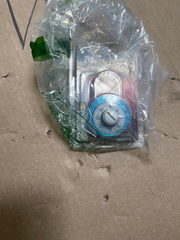 Photo 1 of Master Lock 1561DLTBLU Locker Lock Combination Padlock, 1 Pack, Light Blue