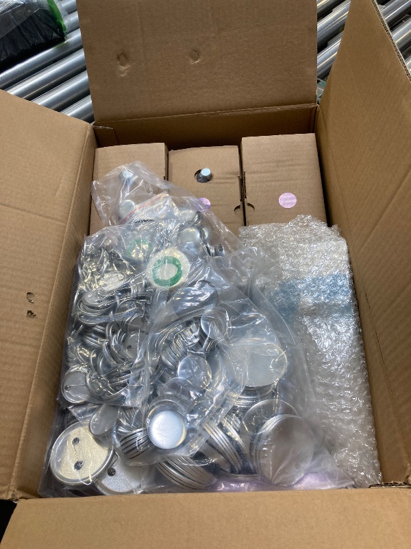 Photo 1 of 300pcs Button Pin Maker Machine Multiple Sizes 1''+1.25''+2.25'' Badge Button Press Machine W/Metal Pinback Button Refills & 3 Button Making Dies & 3pcs Circle Cutter - Pin Press Kit for DIY Button