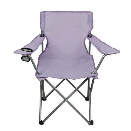 Photo 1 of Ozark Trail Basic Quad Folding Camp Chair with Cup Holder Lavender Adult