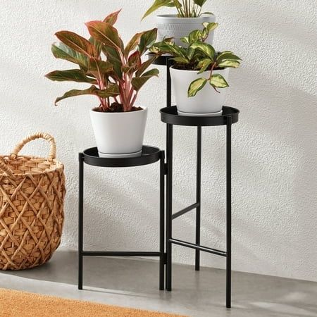 Photo 1 of Mainstays Black Metal 3 Tier Plant Stand
