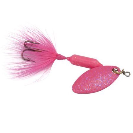 Photo 1 of Yakima Bait Worden S Original Single Hook Rooster Tail Inline Spinnerbait Fishing Lure Glitter Pink 1/16 Oz., 6 Pack