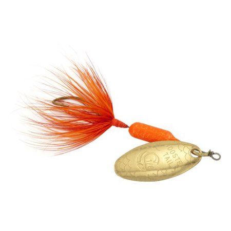 Photo 1 of Yakima Bait Worden S Original Single Hook Rooster Tail Inline Spinnerbait Fishing Lure Glitter Flame 1/16 Oz, 6 Pack