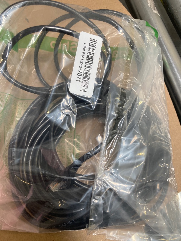 Photo 1 of Brozzag 50 Ft Ethernet Cable for Cat5E/Cat6, 10Gbps 24AWG Cat6 Network Cable, Direct Burial Cable, UTP, LLDPE, RJ45 Patch LAN Cord, Waterproof, Indoor&Outdoor, Cat 5E Internet Cable in Black for PC